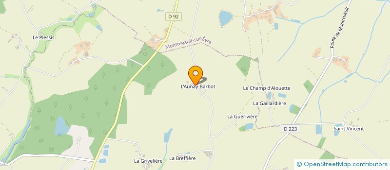 localisation de l'entreprise GAEC DES AULNES METIVIER  BEAUPREAU-EN-MAUGES