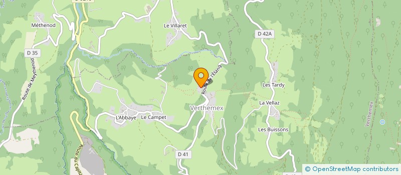 localisation de l'entreprise GAEC DES BALMES  VERTHEMEX