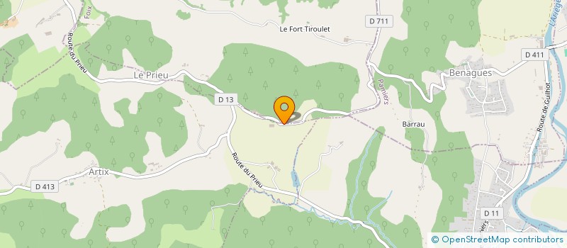 localisation de l'entreprise GAEC DES BARTHELLES à SAINT-BAUZEIL