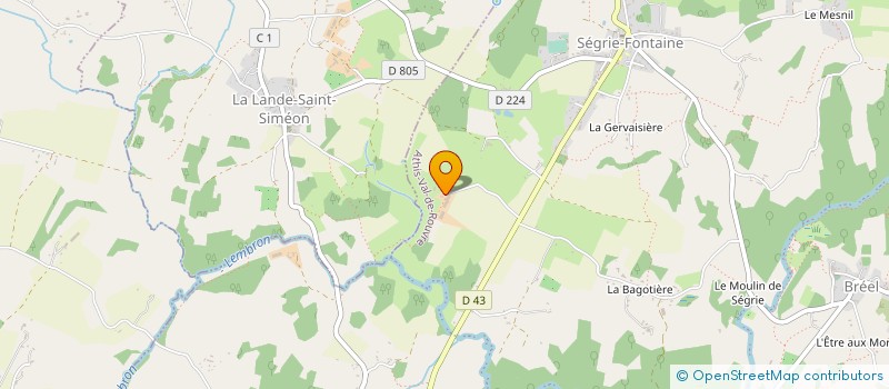 localisation de l'entreprise GAEC DES BASLES à ATHIS-VAL DE ROUVRE