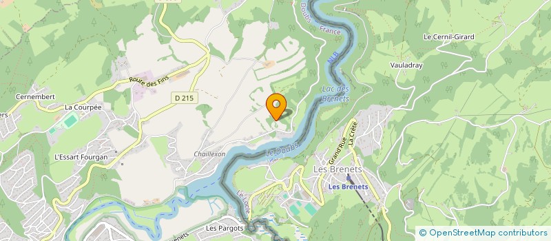 localisation de l'entreprise GAEC DES BASSINS DU DOUBS à VILLERS-LE-LAC