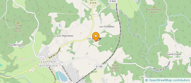 localisation de l'entreprise GAEC DES BASTILLES  LA JONCHERE-SAINT-MAURICE