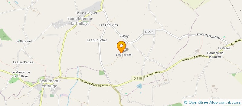 localisation de l'entreprise GAEC DES BORDES à SAINT-ETIENNE-LA-THILLAYE