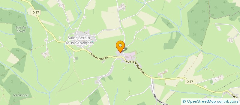 localisation de l'entreprise GAEC DES BROSSES à SAINT-BERAIN-SOUS-SANVIGNES