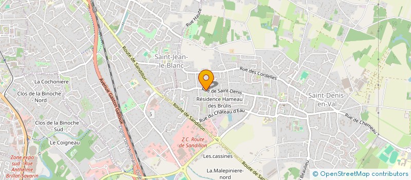 localisation de l'entreprise GAEC DES BRULIS à SAINT-DENIS-EN-VAL