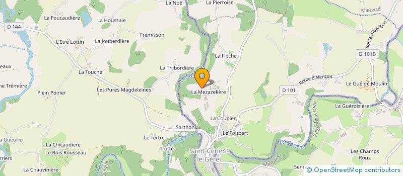 localisation de l'entreprise GAEC DES BUTTES à SAINT-CENERI-LE-GEREI