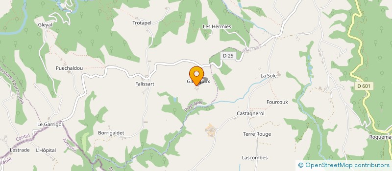 localisation de l'entreprise GAEC DES CAMPS DE L ADRET à PUYCAPEL