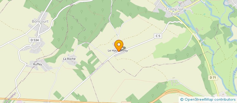 localisation de l'entreprise GAEC DES CARRIERES à CROISY-SUR-EURE