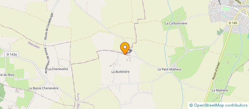 localisation de l'entreprise GAEC DES CAVEES  THIBERVILLE