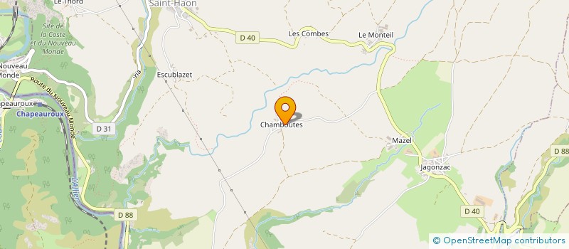 localisation de l'entreprise GAEC DES CHAMBOUTTINES  SAINT-HAON