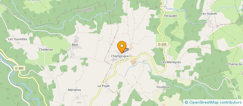 localisation de l'entreprise GAEC DES CHAMPCIAUX COURTINE BOREL à ARLANC