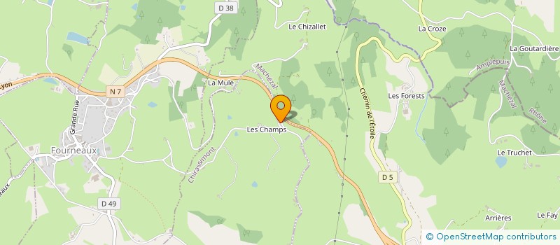 localisation de l'entreprise GAEC DES CHAMPS  CHIRASSIMONT