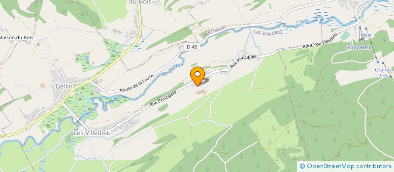 localisation de l'entreprise GAEC DES CHAMPS D'OSSEY SAILLARD à LES VILLEDIEU