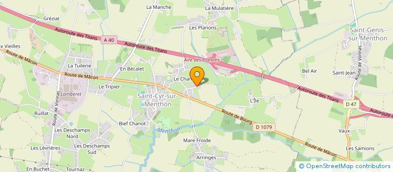 localisation de l'entreprise GAEC DES CHANELETS à SAINT-CYR-SUR-MENTHON