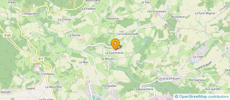 localisation de l'entreprise GAEC DES CHATAIGNIERS à PELUSSIN