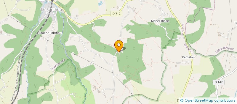 localisation de l'entreprise GAEC DES CHATAIGNIERS à PLOUEGAT-MOYSAN