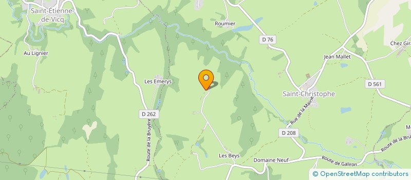 localisation de l'entreprise GAEC DES CHAUBILLONS  SAINT-CHRISTOPHE-EN-BOURBONNAIS