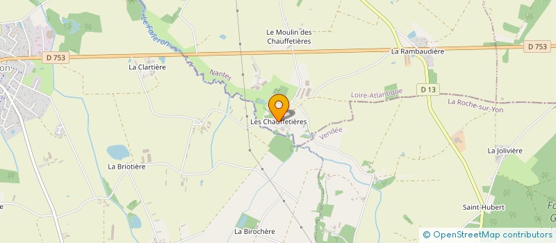 localisation de l'entreprise GAEC DES CHAUFFETIERES  TOUVOIS