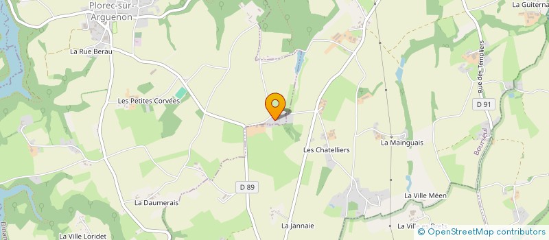 localisation de l'entreprise GAEC DES CHENES VERTS à PLOREC-SUR-ARGUENON