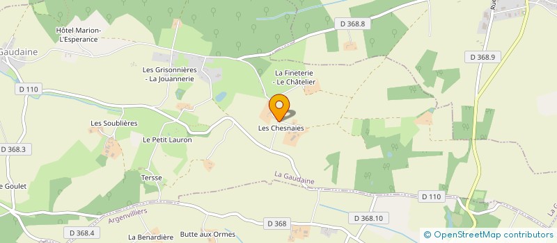 localisation de l'entreprise GAEC DES CHESNAIES à LA GAUDAINE