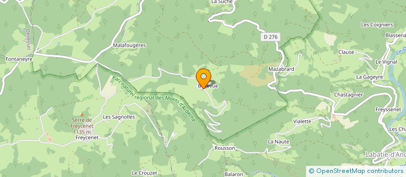 localisation de l'entreprise GAEC DES CHEVRES DE BELLEVUE  SAINT-JEURE-D'ANDAURE