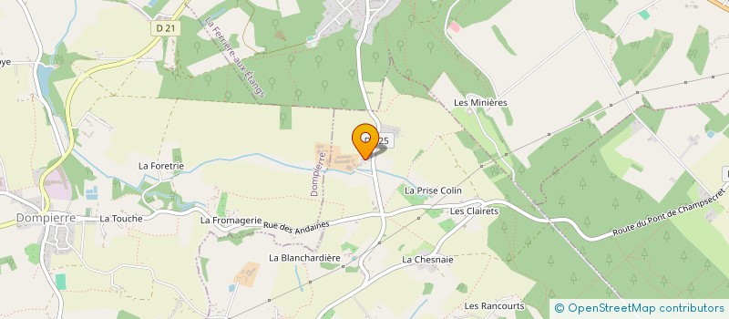 localisation de l'entreprise GAEC DES CLAIRETS à CHAMPSECRET
