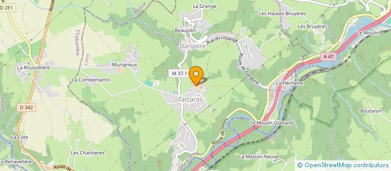 localisation de l'entreprise GAEC DES CLAVELLES à TARTARAS