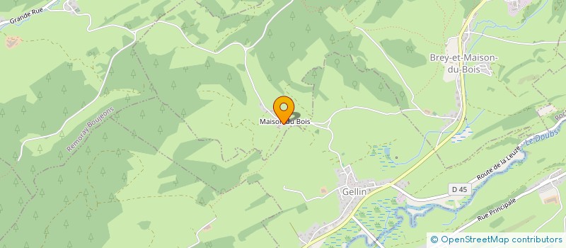 localisation de l'entreprise GAEC DES CLOCHETTES VUEZ  BREY-ET-MAISON-DU-BOIS