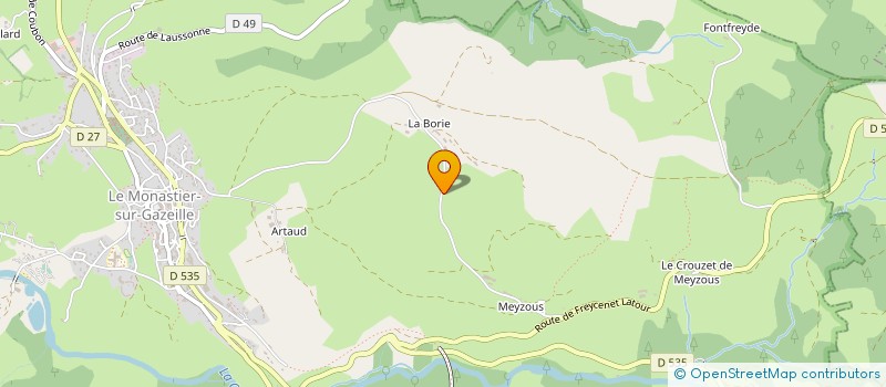 localisation de l'entreprise GAEC DES COLCHIQUES 2 à LE MONASTIER-SUR-GAZEILLE