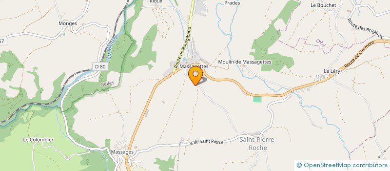localisation de l'entreprise GAEC DES COMBES à ROCHEFORT-MONTAGNE