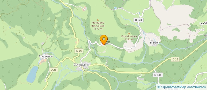 localisation de l'entreprise GAEC DES COSTES  COMPAINS