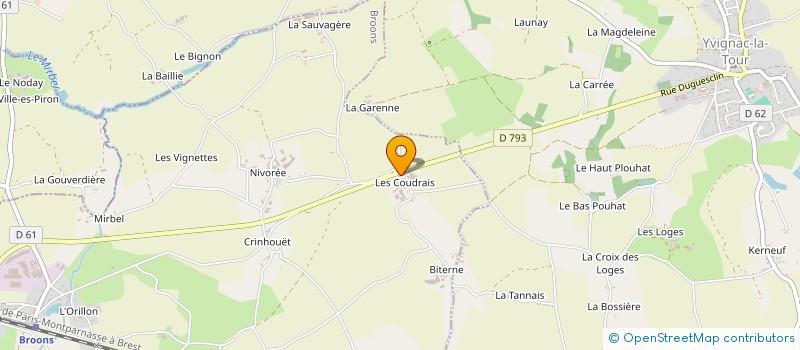 localisation de l'entreprise GAEC DES COUDRAIS à BROONS