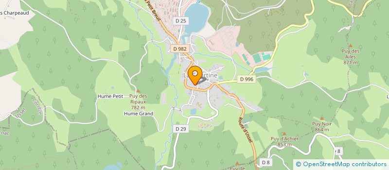 localisation de l'entreprise GAEC DES COURSOUX à LA COURTINE