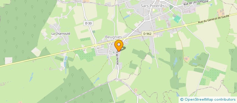 localisation de l'entreprise GAEC DES CRIPIAUX à SARS-POTERIES