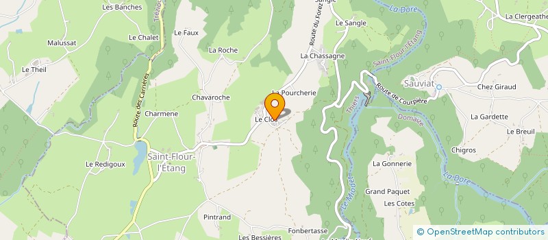 localisation de l'entreprise GAEC DES DEUX CLOS à SAINT-FLOUR-L’ETANG