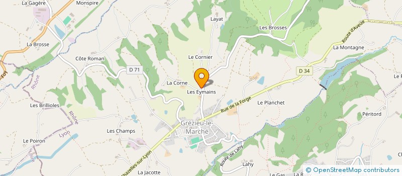 localisation de l'entreprise GAEC DES DEUX COLLINES à SAINT-GENIS-L'ARGENTIERE