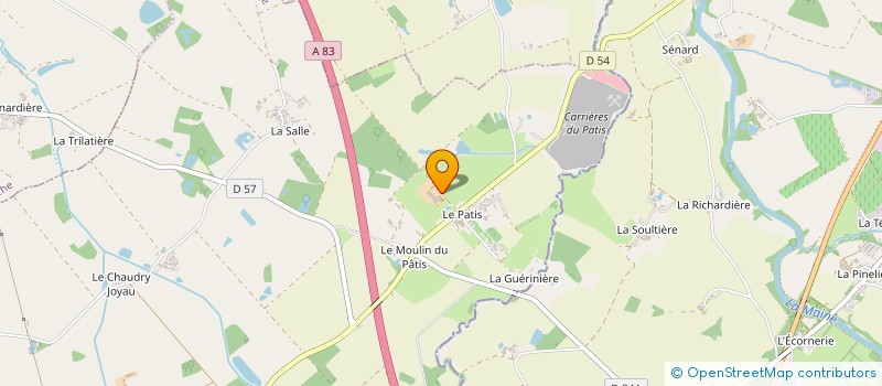 localisation de l'entreprise GAEC DES DEUX ETANGS  VIEILLEVIGNE