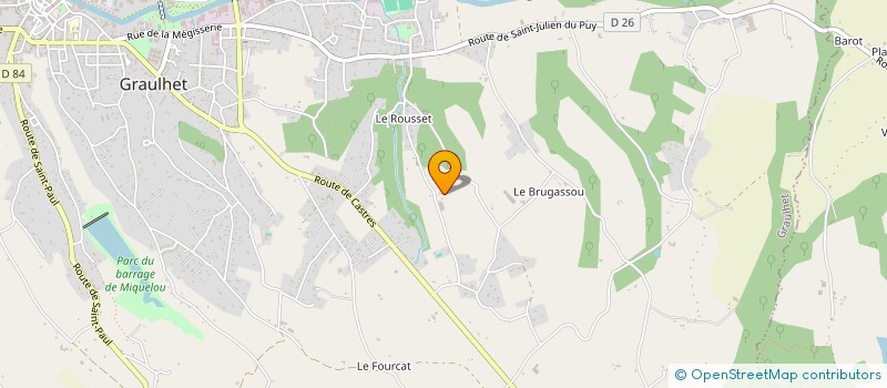 localisation de l'entreprise GAEC DES DEUX METAIRIES  GRAULHET