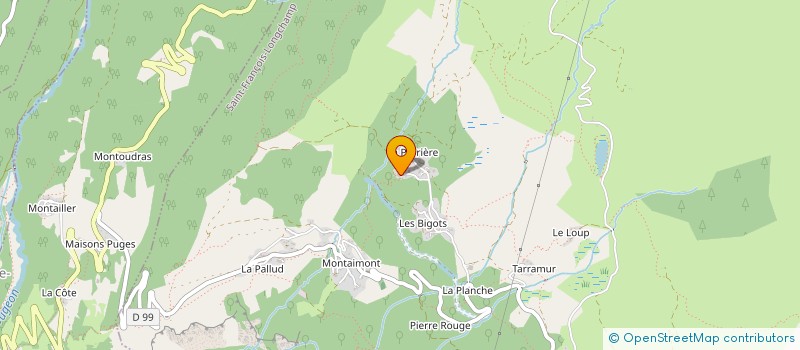 localisation de l'entreprise GAEC DES DEUX MONTAGNES  SAINT FRANCOIS LONGCHAMP