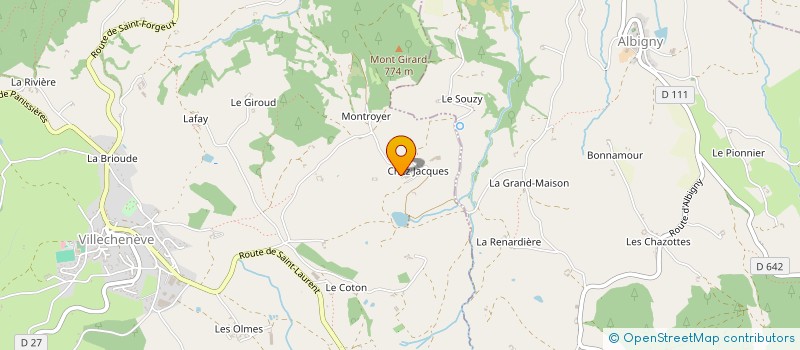 localisation de l'entreprise GAEC DES DEUX RIVES à VILLECHENEVE