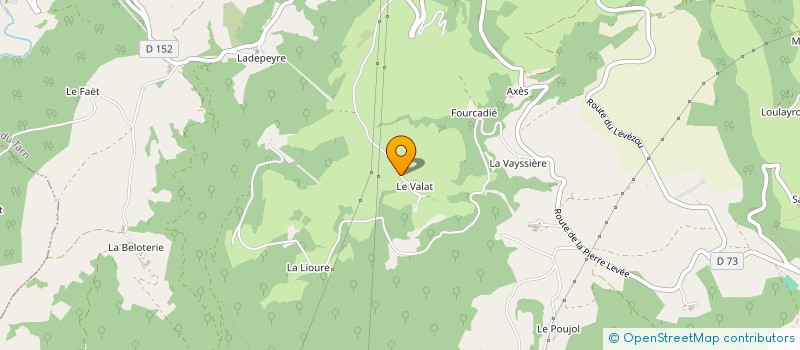 localisation de l'entreprise GAEC DES DEUX RUISSEAUX  VIALA-DU-TARN