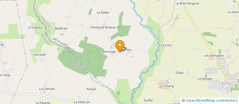 localisation de l'entreprise GAEC DES DEUX VILLAGES  MERDRIGNAC