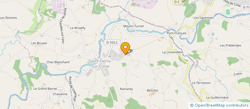 localisation de l'entreprise GAEC DES DJO à SAINT-DENIS-SUR-COISE