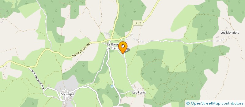 localisation de l'entreprise GAEC DES DOLINES  LA CANOURGUE