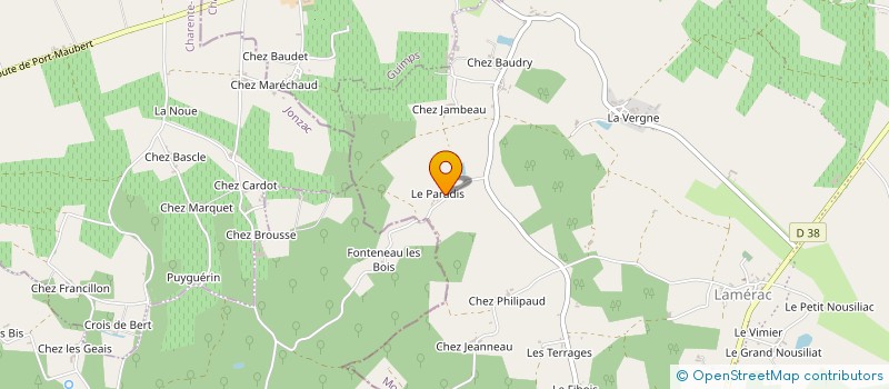 localisation de l'entreprise GAEC DES EAUX CLAIRES à MONTMERAC
