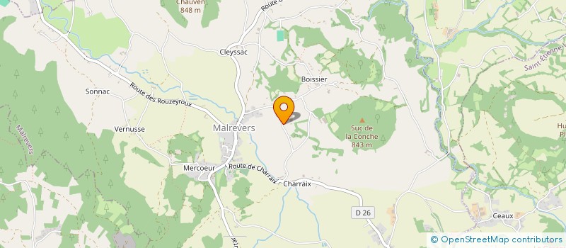 localisation de l'entreprise GAEC DES EGLANTINES II à MALREVERS