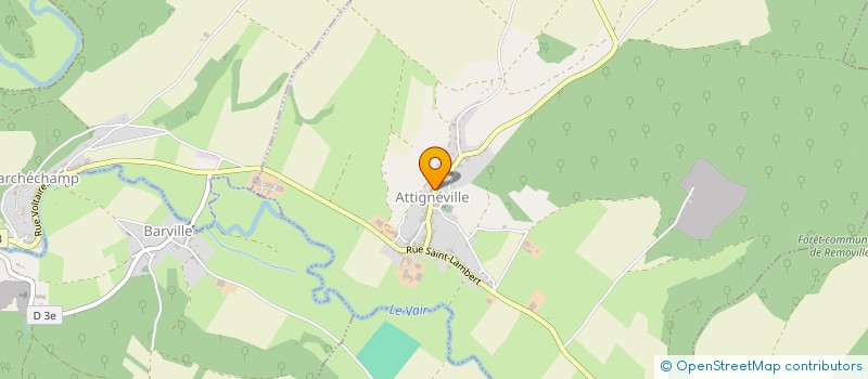 localisation de l'entreprise GAEC DES ENSANGES à ATTIGNEVILLE