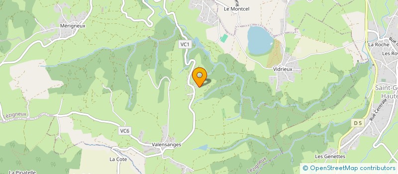 localisation de l'entreprise GAEC DES ESSARTS à LEZIGNEUX