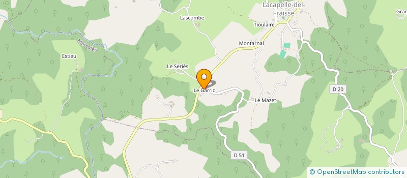 localisation de l'entreprise GAEC DES ESTIVES à LACAPELLE-DEL-FRAISSE