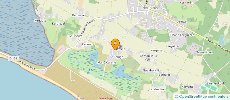 localisation de l'entreprise GAEC DES ETANGS à PLOUHINEC